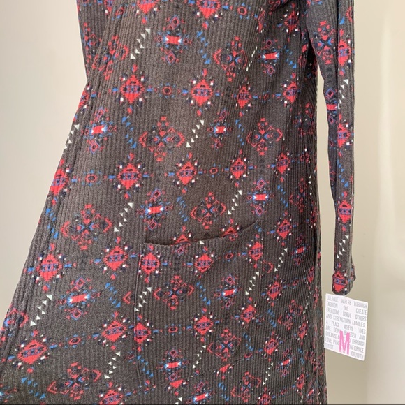 LuLaRoe Sarah Cardigan Bohemian Aztec Southwestern Open Front - Picture 3 of 9